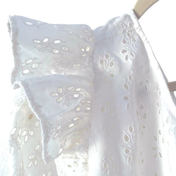 Cami NYC Ardana Eyelet White One Shoulder Blouse Top size large - Picture 5 of 9